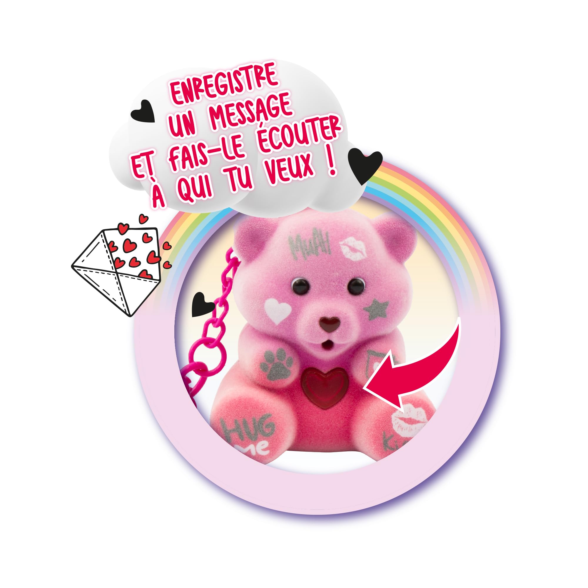 Ourson Interactif Coccolotti Love & Tell - Enregistreur De Messages Lumineux | Pour Enfants 3+ Avec Accessoires