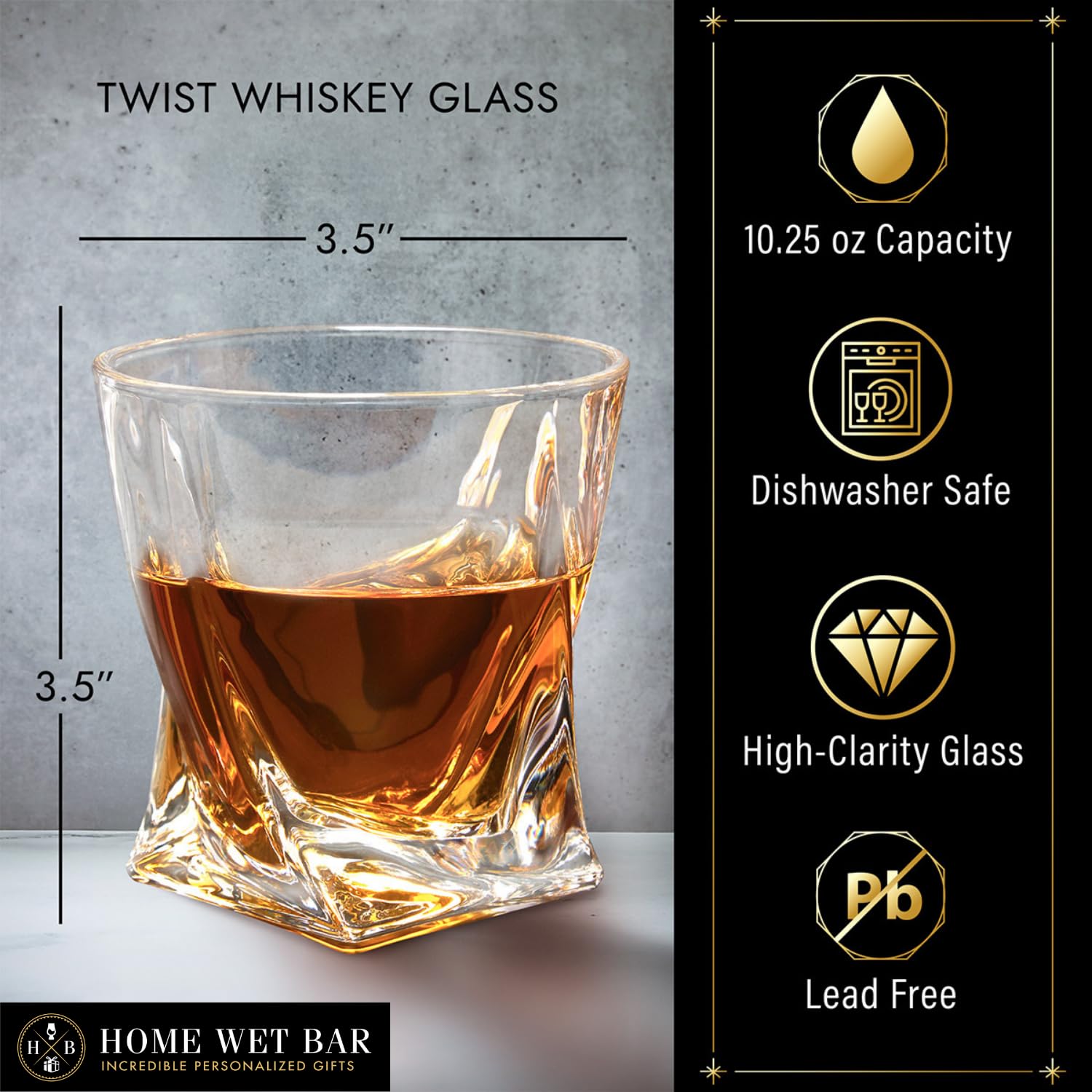 To The Man Who Deserves Golden Moments! This Personalized Whiskey Glass With 3d B