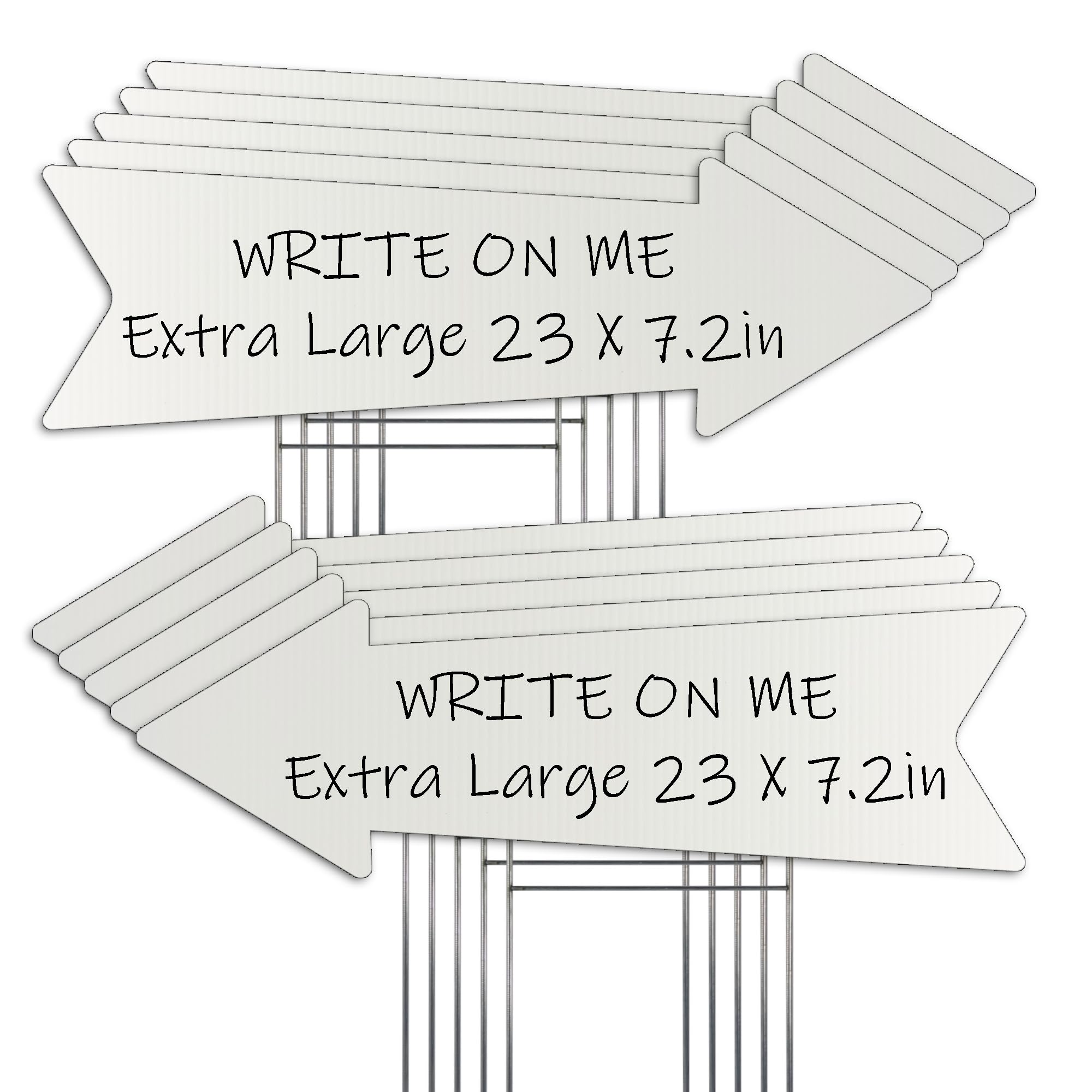 LIKOSEA White Arrow Yard Signs
