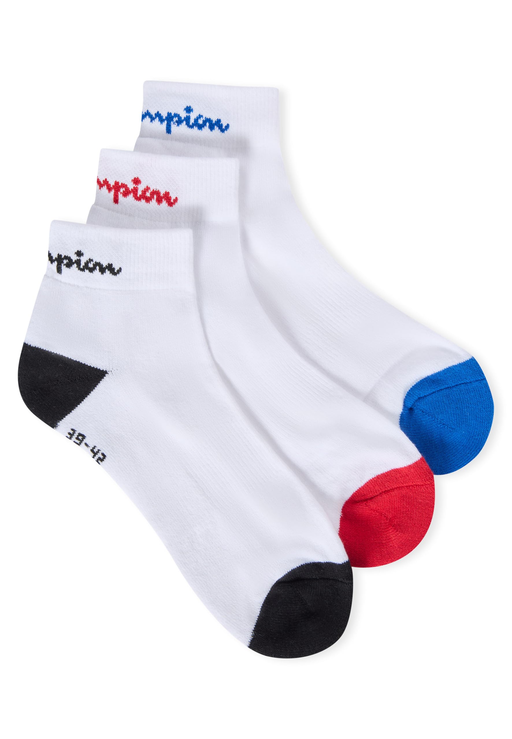 Champion Unisex White 3Pk Quarter Socks,