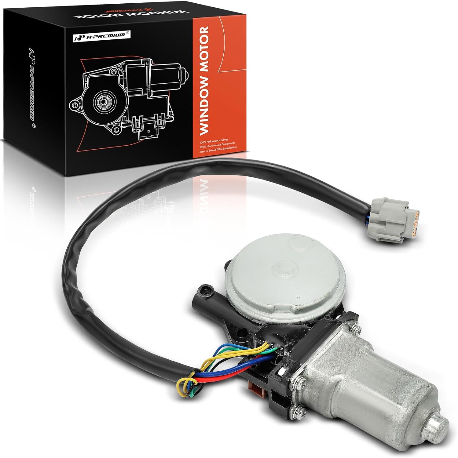 A-Premium Rear Right Power Window Lift Motor Compatible with Infiniti G35 2003 2004 2005 2006, Passenger Side, with Anti-Clip Function, Replace# 82730AL510, 82730CM31A