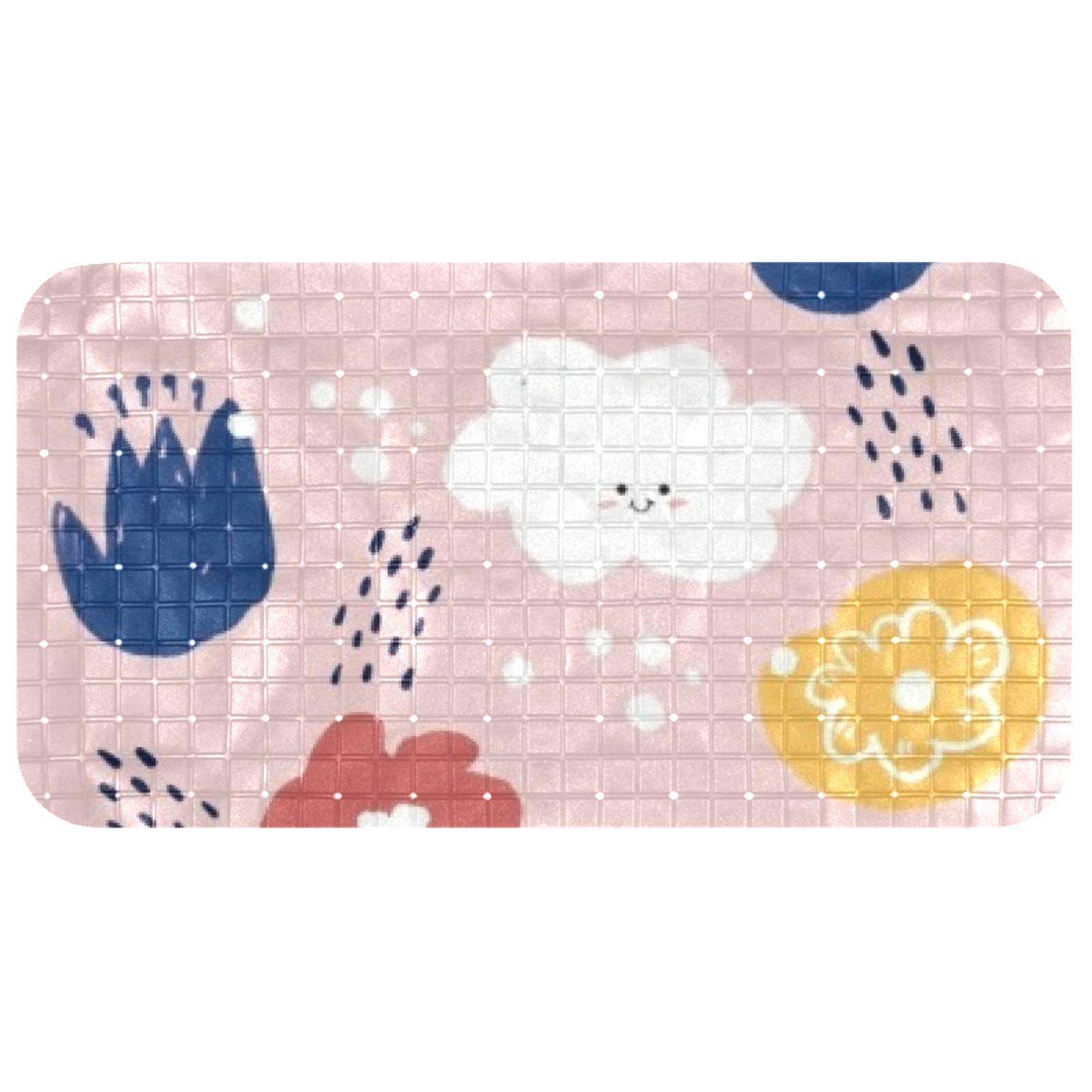 Baignoire et douche sereine avec le petit tapis non toxique 14x27 cm