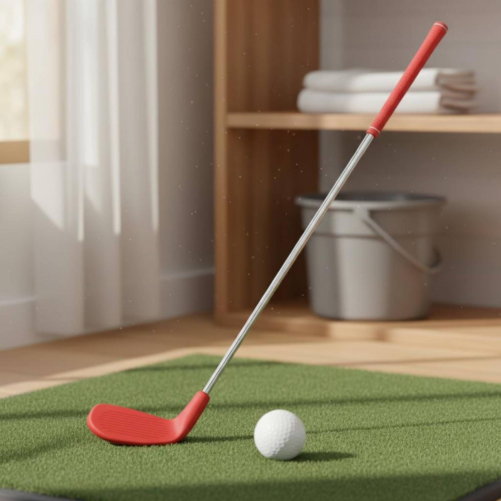 Ferro da Allenamento Golf Asta in Acciaio Inox Mazza Golf Principianti Leggero Attrezzatura Sportiva per Campo Pratica