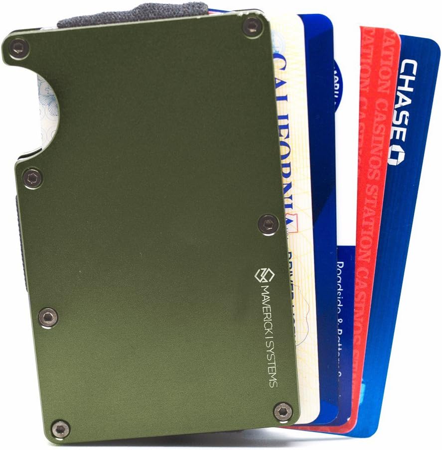 Maverick Systems RFID-Blocking Slim Minimalist Card Holder/Travel Wallet For Credit Cards