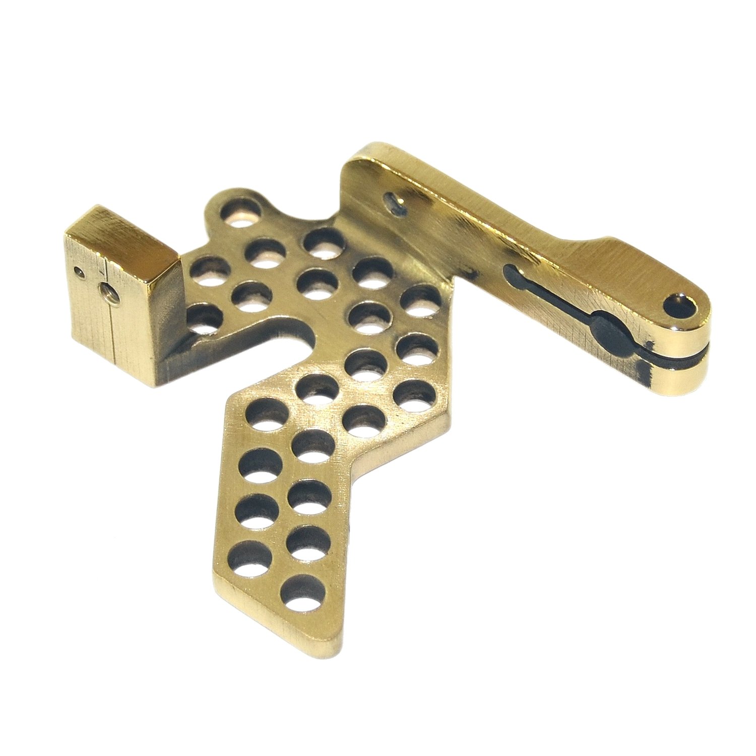 1PC PROFESSIONAL SOLID BRASS COIL TATTOO MACHINE FRAME US 8-32 THREAD COMPATIBLE WITH 1.25 INCH COILS & 1MM YOKE PRECISION WIRE CUT DURABLE FRAME FOR LINER & SHADER MACHINES FB-14