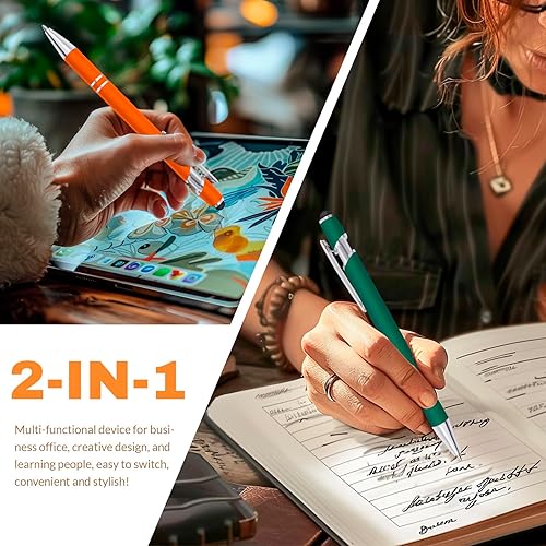 Miniatura 4 de PUKZIC Bolígrafo personalizado, bolígrafo grabador de negocios personalizado, lápices capacitivos para pantallas táctiles, bolígrafo de escritura