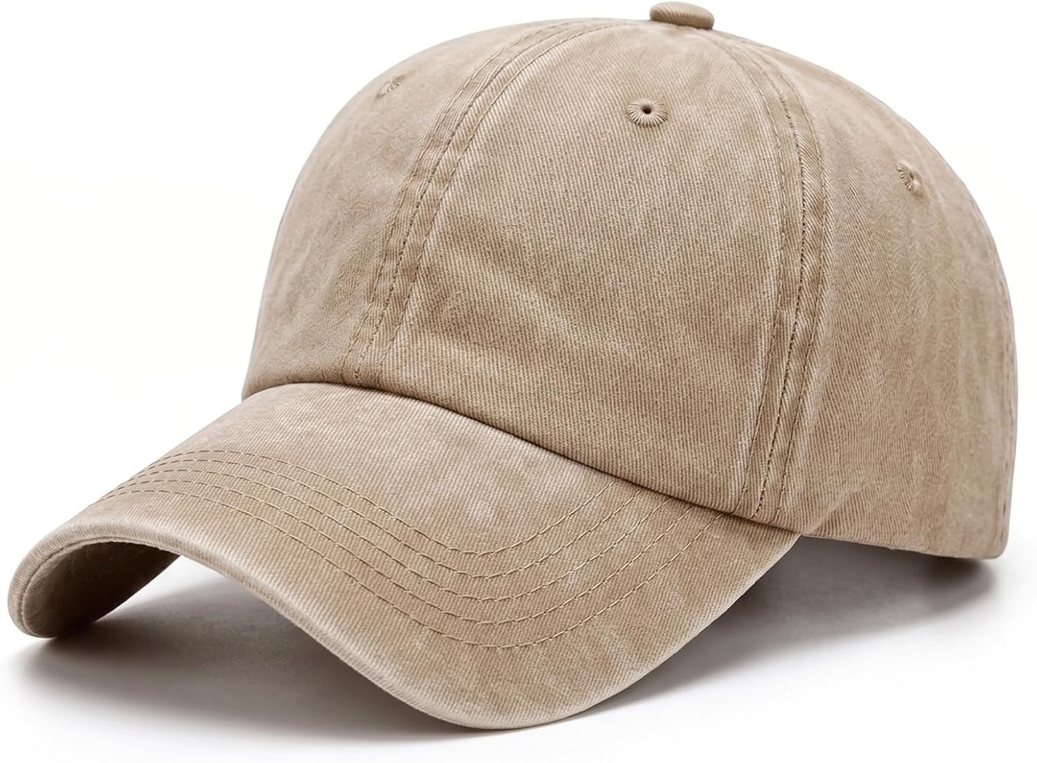 Washed Baseball Cap, Adjustable Low Profile Dad Hat