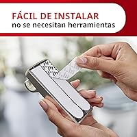 Vista 4 de Command Ganchos para barra de cortina de níquel satinado de 10 libras, 2 ganchos y 4 tiras, sin perforación, decoraciones navideñas, usar