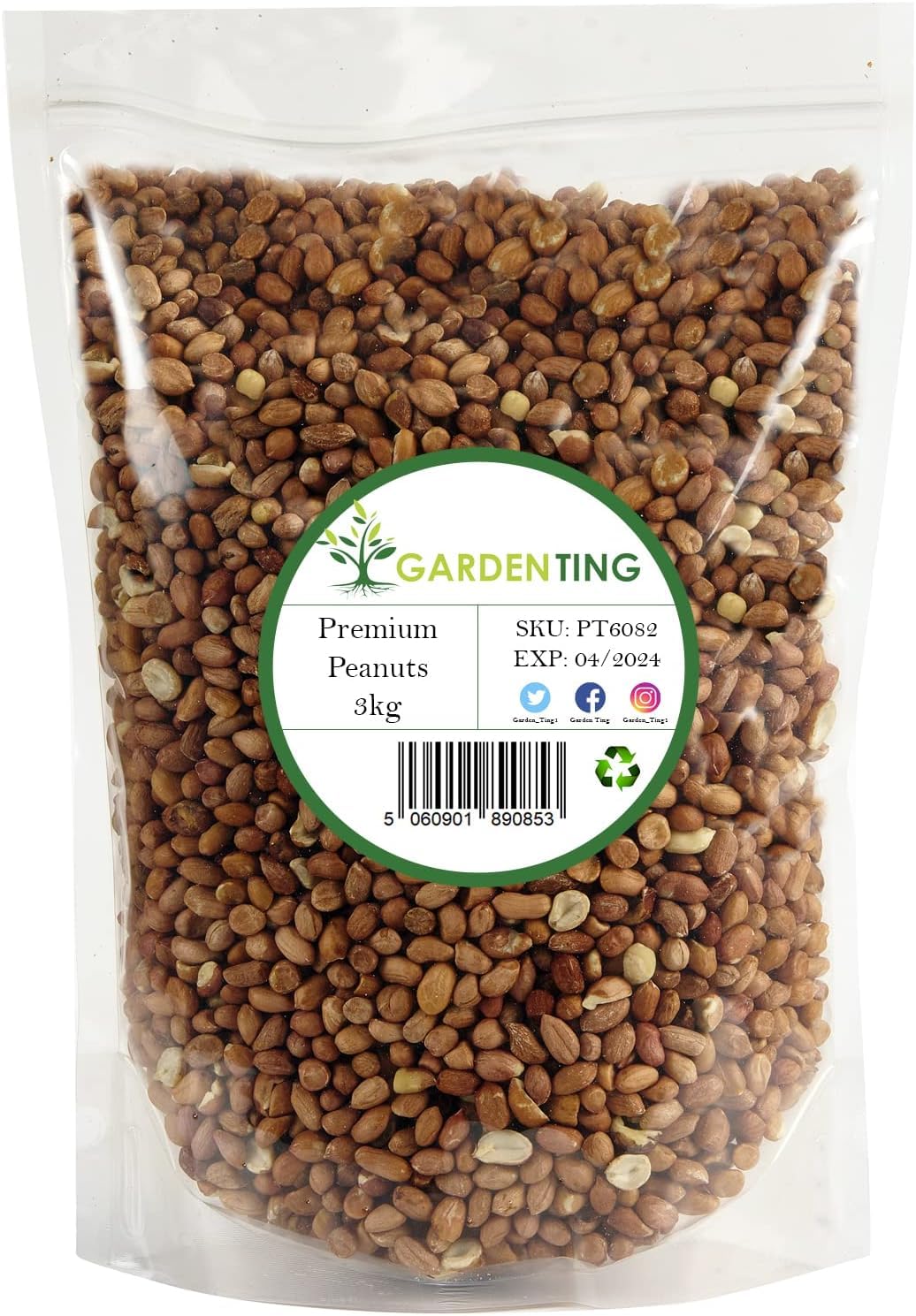 Premium Peanuts Wild Bird Food, 3kg