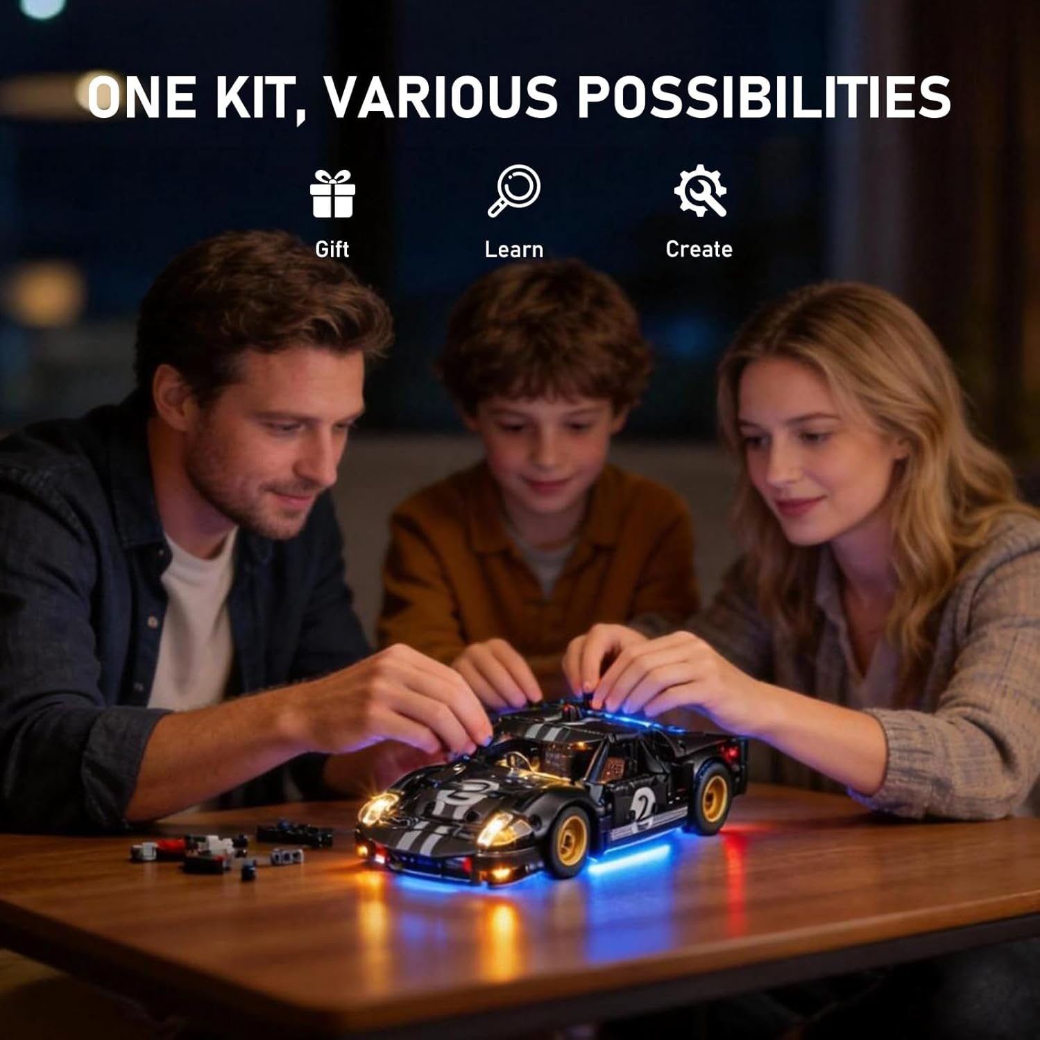 BRIKSMAX 2.0 Light Kit Compatible with Lego Speed Champions 1966 Ford GT40 MKII Race Car 42223 Building Sets- Original LED Lighting Kits (Accessories Only) for Display, Gifts & Collectors