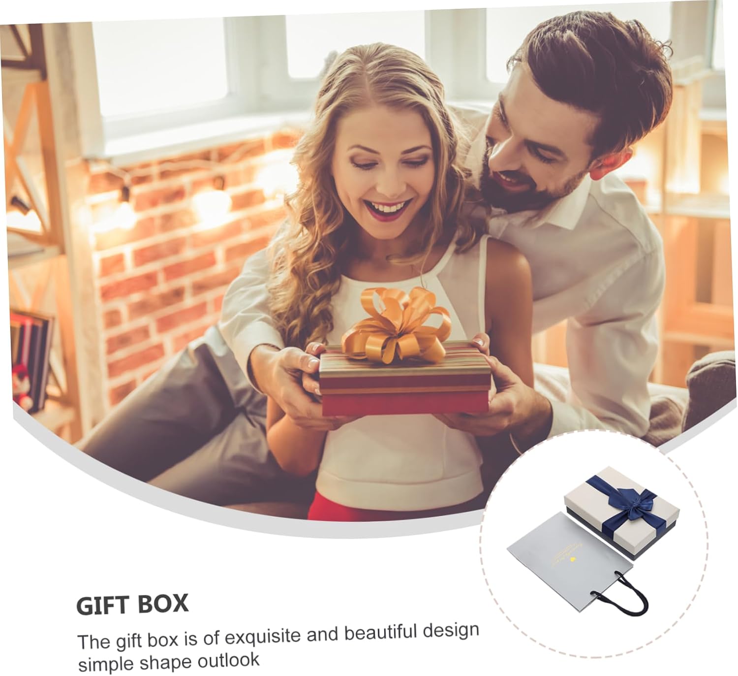 COOLHIYA 1set Delicate Valentine's Day Packing Box Lid Base Compact and Lightweight Festival Box for Anniversaries and Birthdays