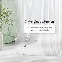 Vista 4 de Amazer Forro de Cortina de Ducha Extra Largo 72 x 84 Pulgadas Forro de Ducha Transparente de Peso Medio PEVA Impermeable Interior Cortinas de Ducha