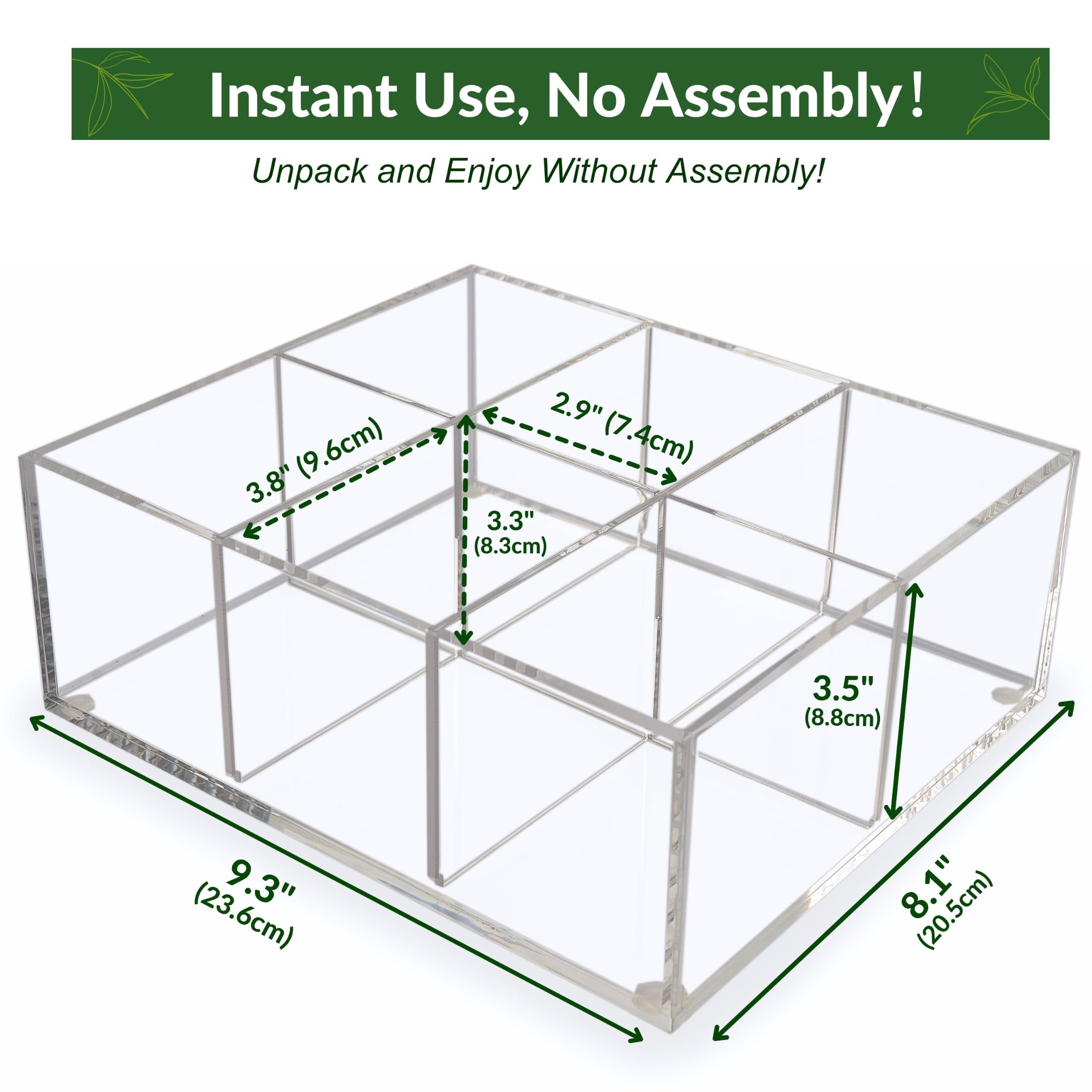 Strapazierfähiger Acryl Teebeutel-Organizer, 6-Fächer Aufbewahrungsbox | Perfekter Organizer: 6 Fächer halten Teebeutel und Kaffeepads ordentlich sortiert und sparen Platz auf der Arbeitsplatte.