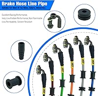 Vista 12 de Manguera de aceite hidráulico para motocicleta Fewfuss - Línea de aceite 28 28 grados M10 de acero trenzado para freno y embrague para moto