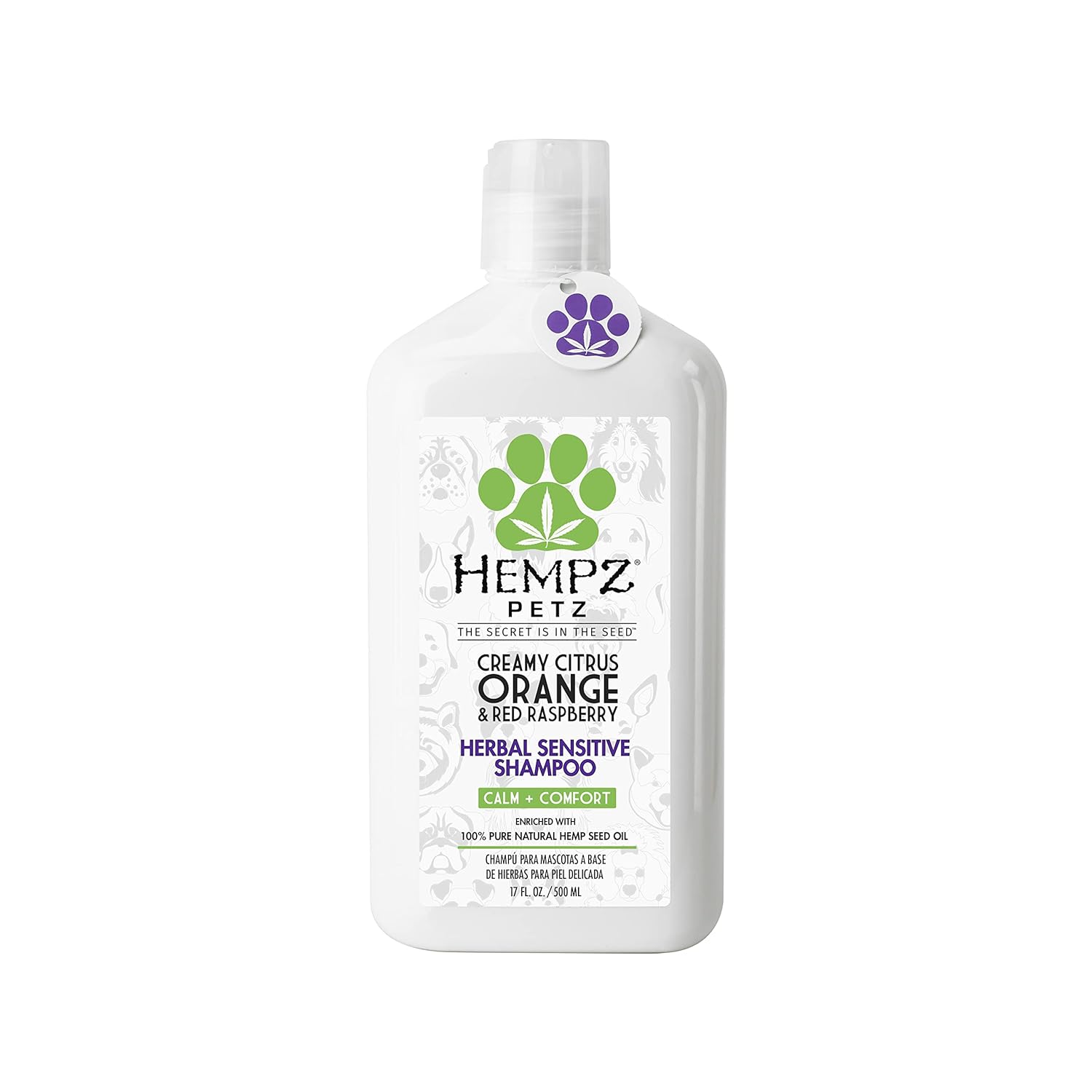 Hempz Petz Shampoo for Dogs, for Sensitive Skin, Creamy