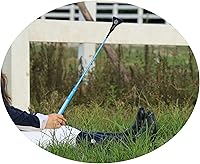 Vista 7 de T TEKE 26" TWINKLE Ecuestre Whips, Cultivo de equitación con mango de golf, eje reflejo y slapper de cuero genuino de cola de pez