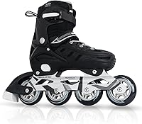 MammyGol Adjustable Inline Skates for Adults & Kids - Safe Durable Roller Skates with Giant 76mm Wheels & ABEC-7 Bearings