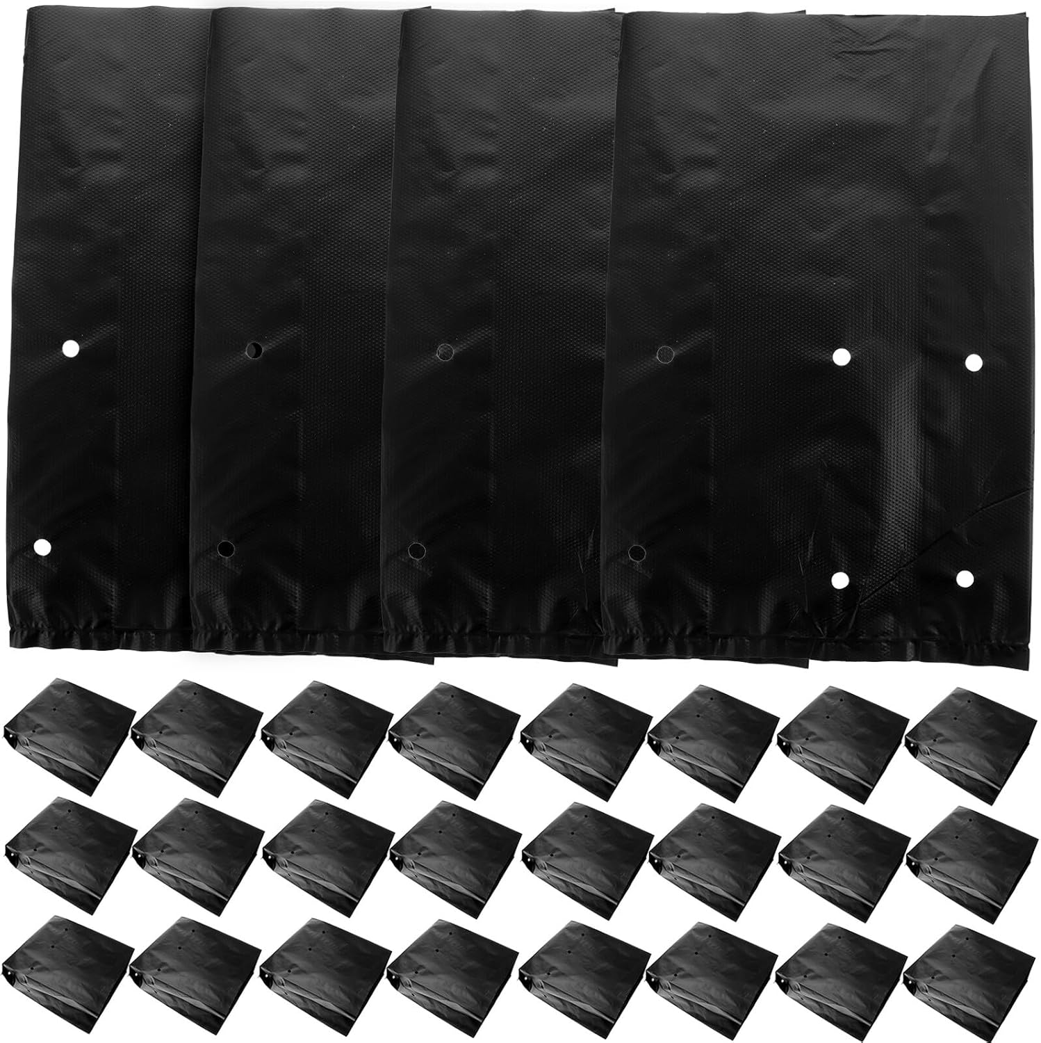 100pcs Pe Planting Grow Bags for Nursery Seedlings and Fruit Trees, Indoor and Outdoor Gardening Plant Holders with 30x31cm Size, 19cm Diameter Soil Bag for Plant Growth