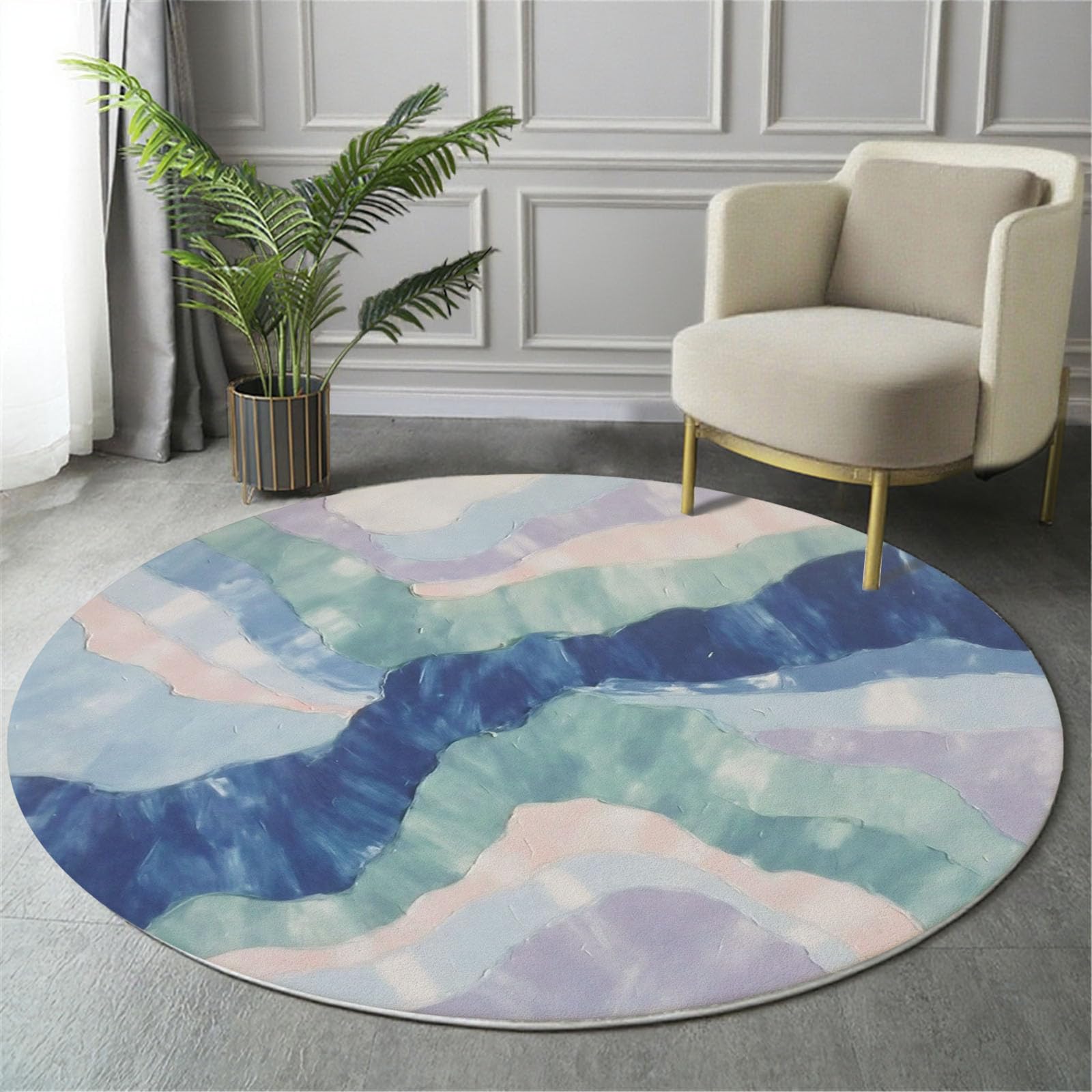 Tapis de salon extra doux style abstrait pour réchauffer l'ambiance