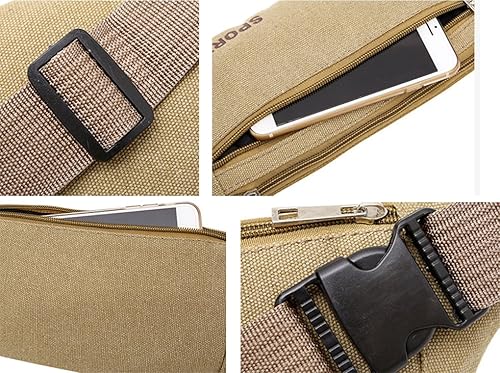 Miniatura 3 de Riñonera unisex de 8.7 pulgadas, 4.7 pulgadas, 12.6 pulgadas, 0.4 pulgadas, bolsa de viaje resistente al desgaste, cintura para senderismo,