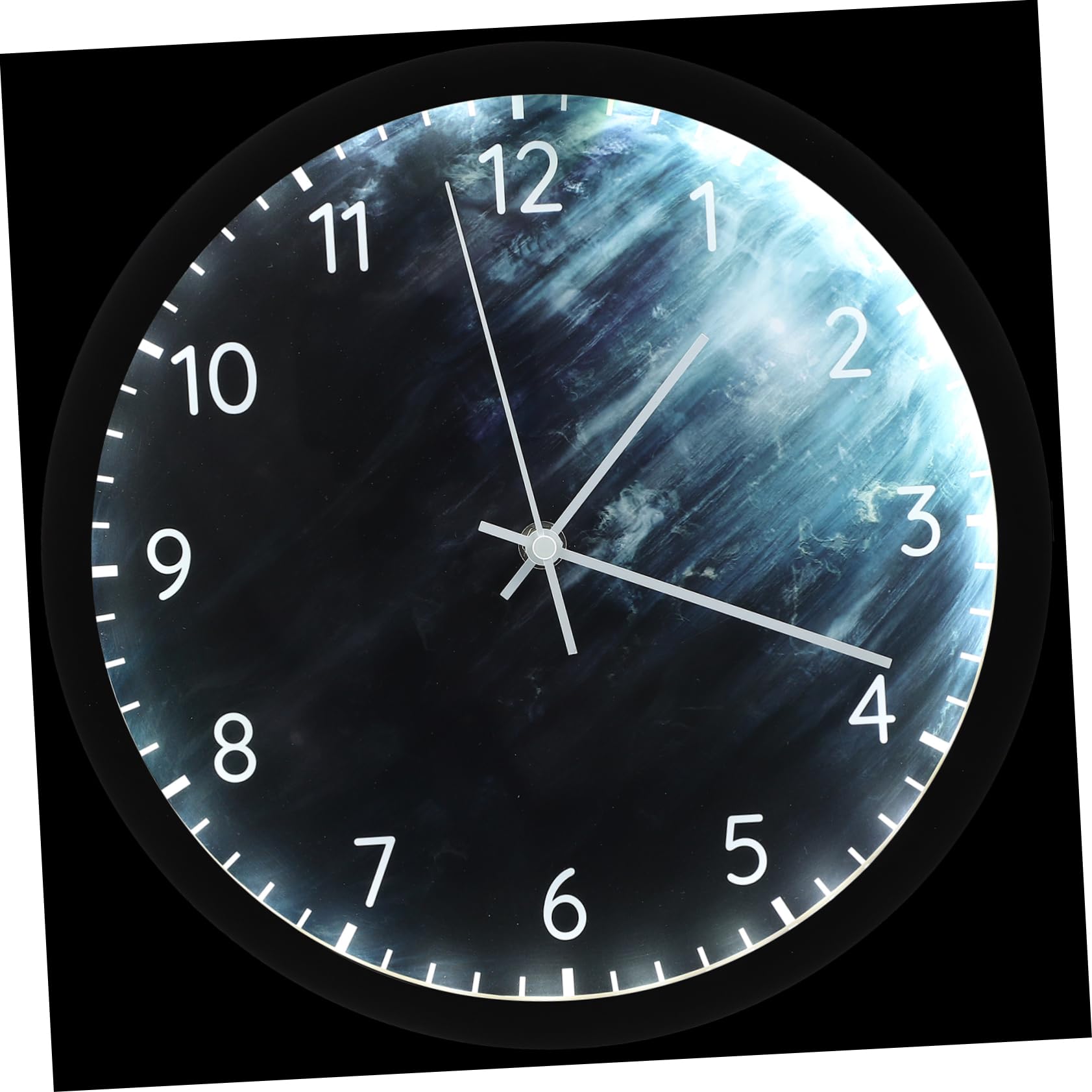 Reloj de pared LED decorativo y silencioso de alta gama con luz por voz