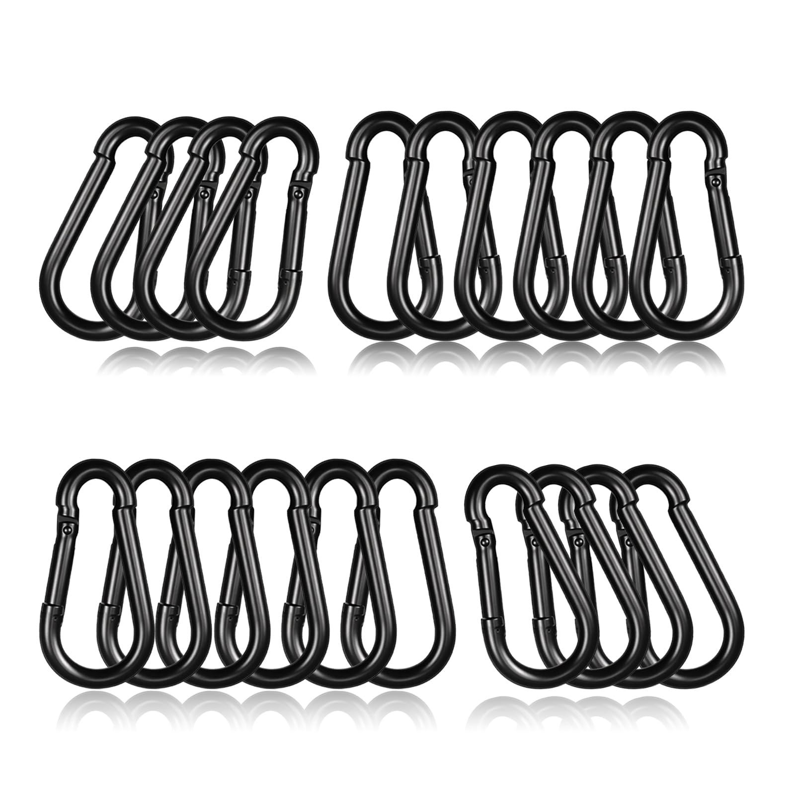 Schwarzer Karabiner-Clip