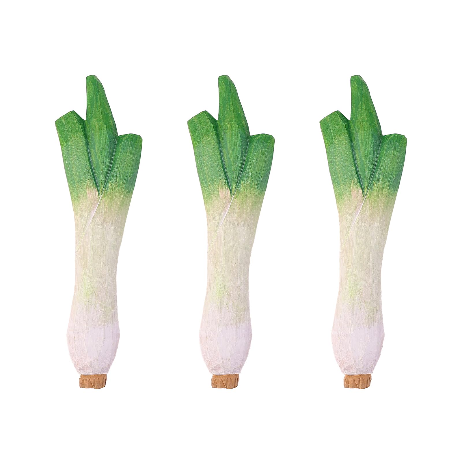 Wood Carved Scallions Magnets for Refrigerator, Kitchen Decorative Magnets, Souvenirs, Gifts (1)