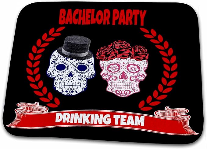3dRose Bathroom Bath Rug Mat - Bachelor Party Drinking Team. Sugar Skull. Funny Quotes. Popular. Bachelor Quotes