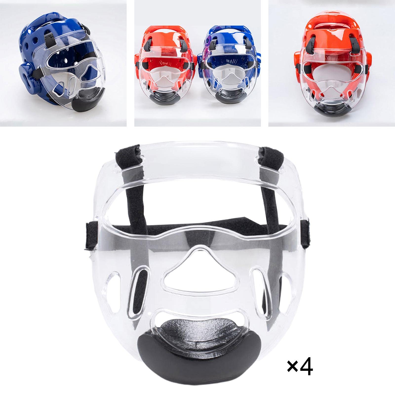 Protector Facial Transparente para Taekwondo, Cubierta de Protección Desmontable Gruesa, Equipo para La Cabeza para Boxeo