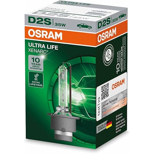 OSRAM XENARC ULTRA LIFE D2S HID Xenon discharge bulb, discharge lamp, 66240ULT, folding carton box (1 unit)