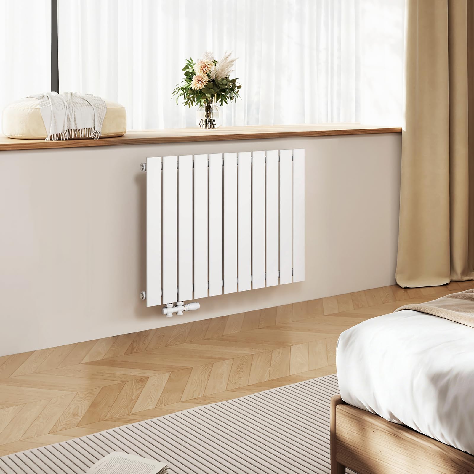 EMKE Radiatore Piatto, 63x85cm, Bianco,Singolo Strato