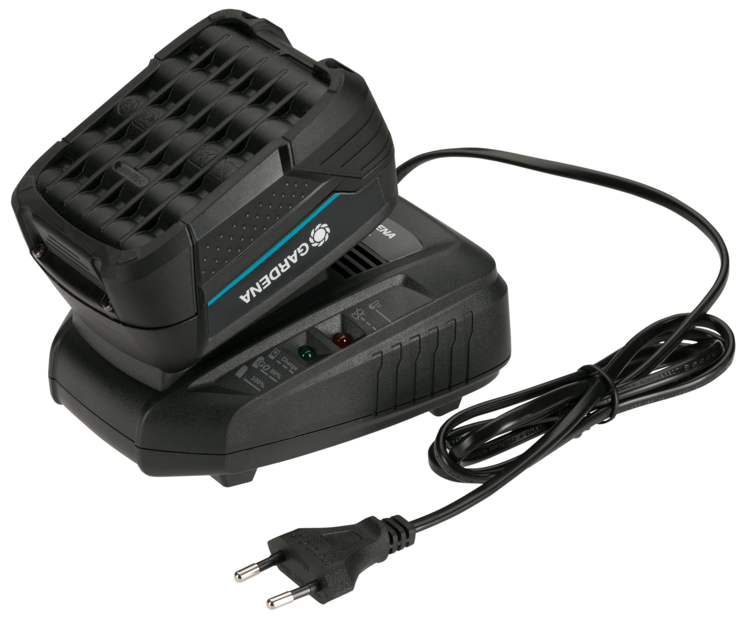 Gardena Kit de inicio P4A PBA 18V/72 + AL 1830 CV: para todos los aparatos Power For All habituales, tiempo de carga de 95 minutos, función Ready to Go, 4,0 Ah (14907-20)