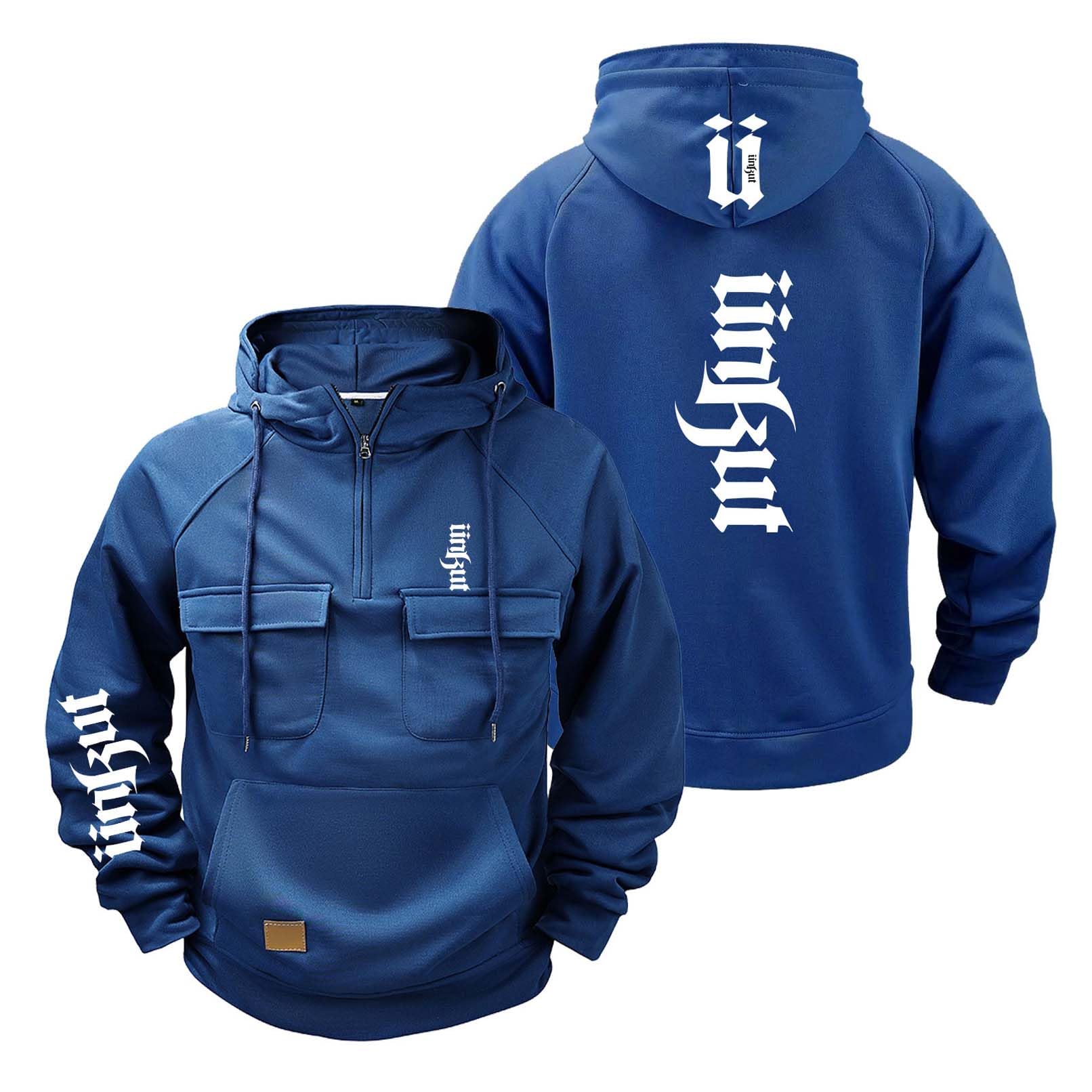 Sweat à capuche imprimé pour hommes vêtements de sport baggy M