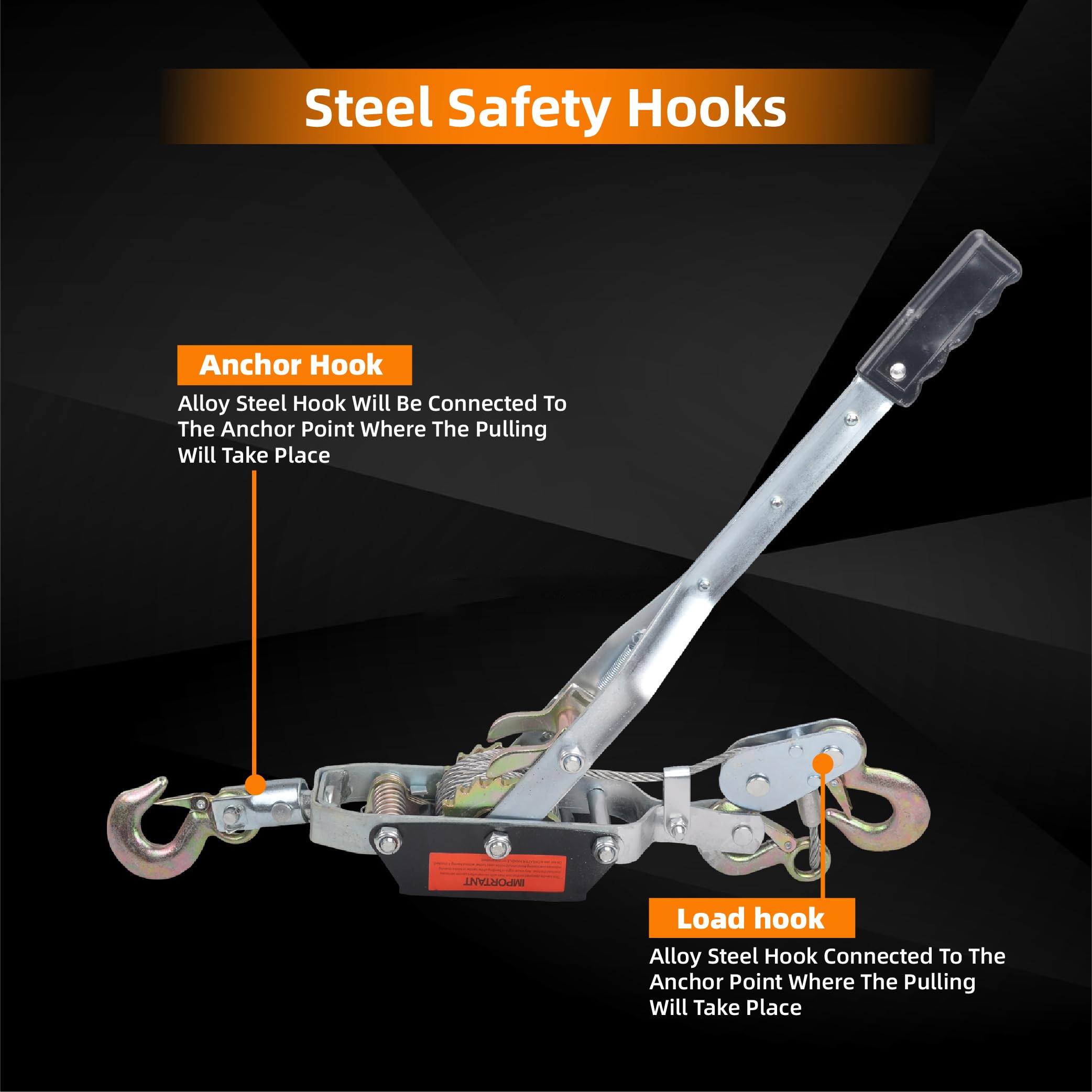5 Ton Dual Gear Winch - Powerful Pulling & Lifting -5