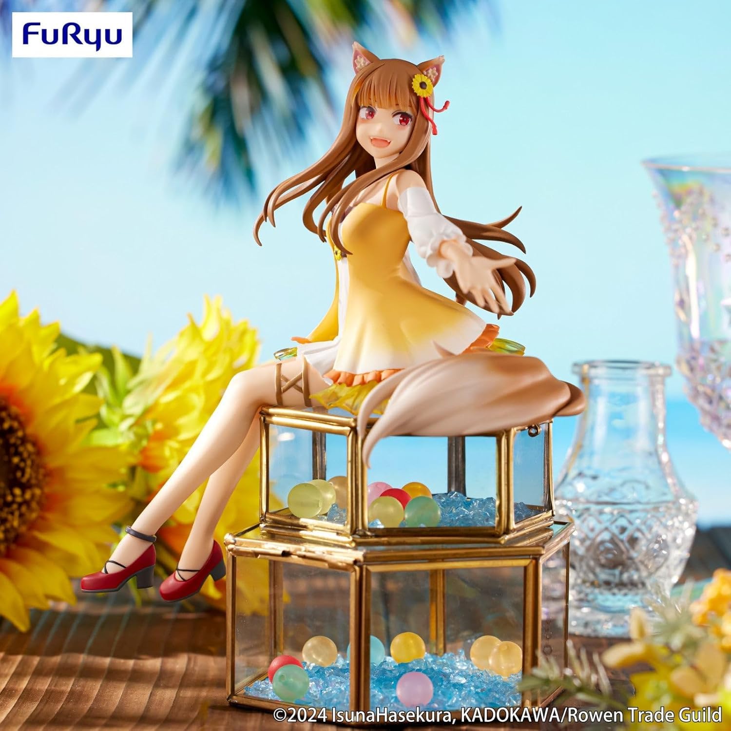 Thunder Tech Spice and Wolf Noodle Stopper Figura -Holo Girasole Dress ver.- Personaggio anime giapponese