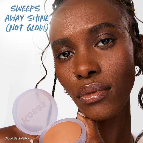 Kosas Cloud Set Pressed Setting Powder Translucent Shine Control Face Powder, Soft Matte Finish, Silky (Sheer Tan Deep)