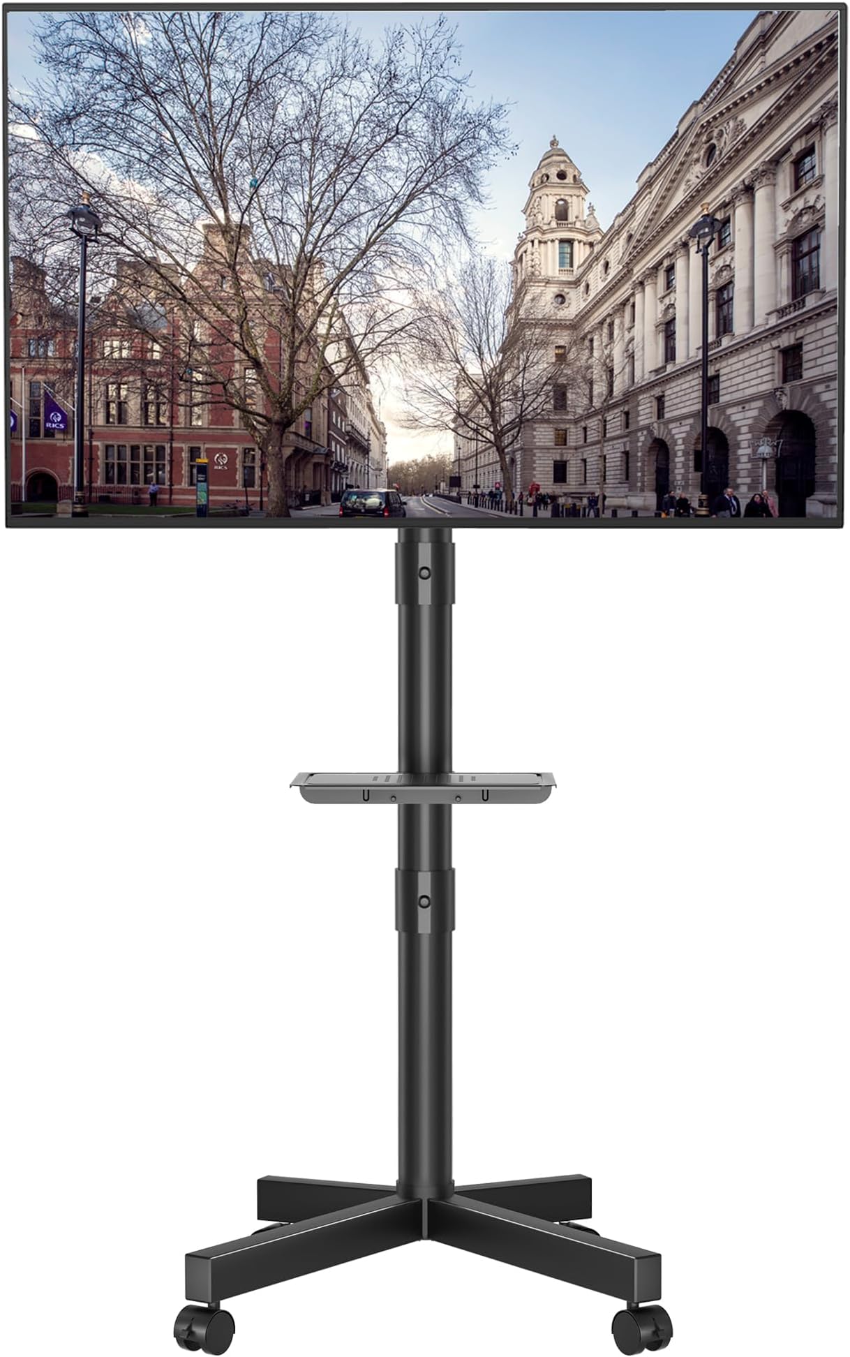 Supporto Per Tv, Carrello Tv Mobile Su Ruote Per Tv Da 32-55 Pollici, Supporto Tv Portatile Da Pavimento Per Esterni Per Ufficio, Casa, Vesa Massimo - Foto 7