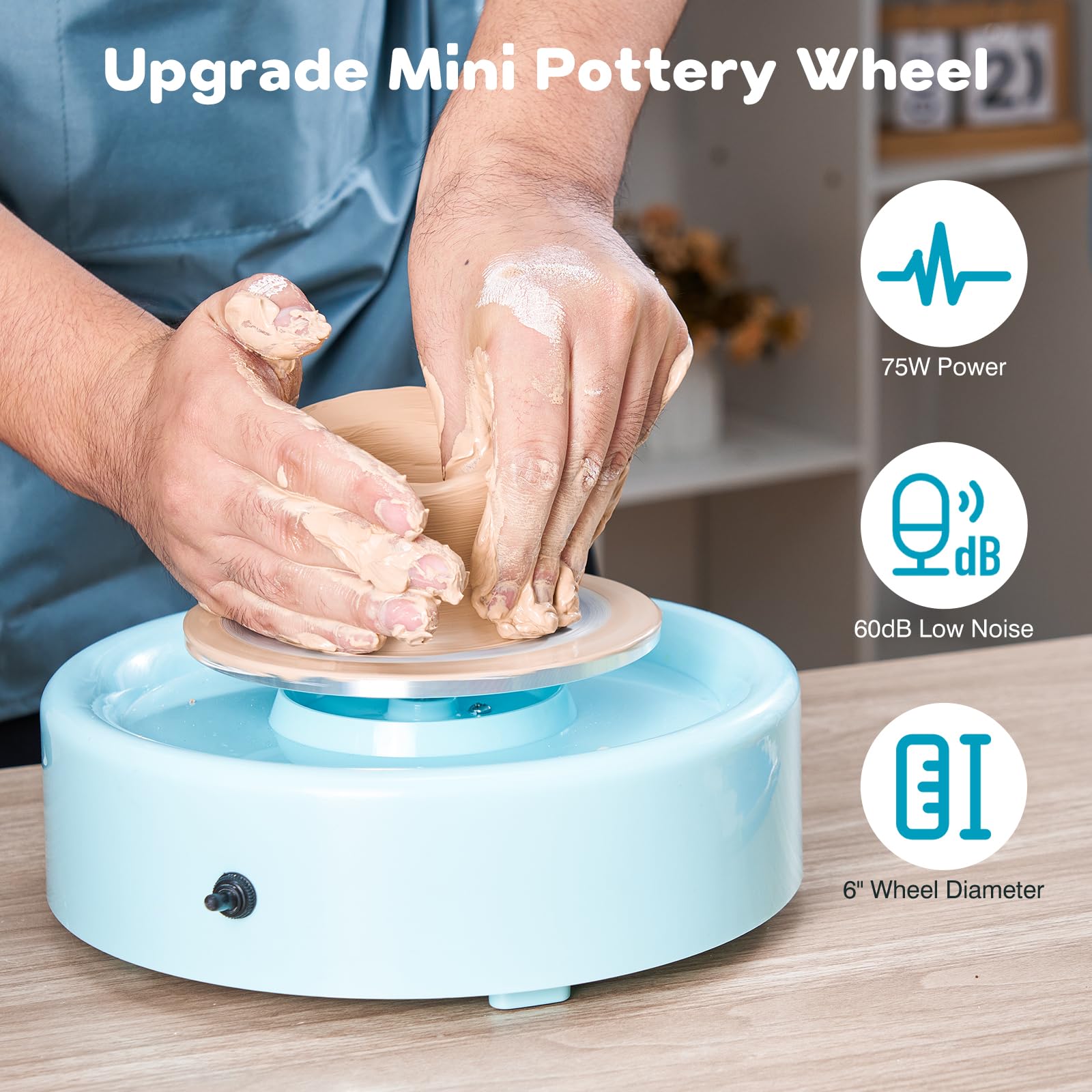 Alldeer Mini Pottery Wheel - Beginner Clay Kit -5