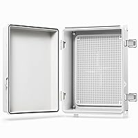 Vista 17 de QILIPSU Carcasa WiFi para exteriores, 14.6 x 10.6 x 5.9 pulgadas, caja de conexiones eléctricas impermeables IP67, plástico ABS transparente