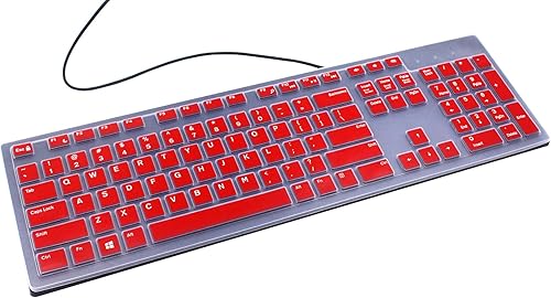 Vista 23 de Funda de teclado compatible con teclado con cable Dell KB216 KB216p, teclado inalámbrico Dell KM636, Dell Optiplex 5250 5460 7450 7050, Dell
