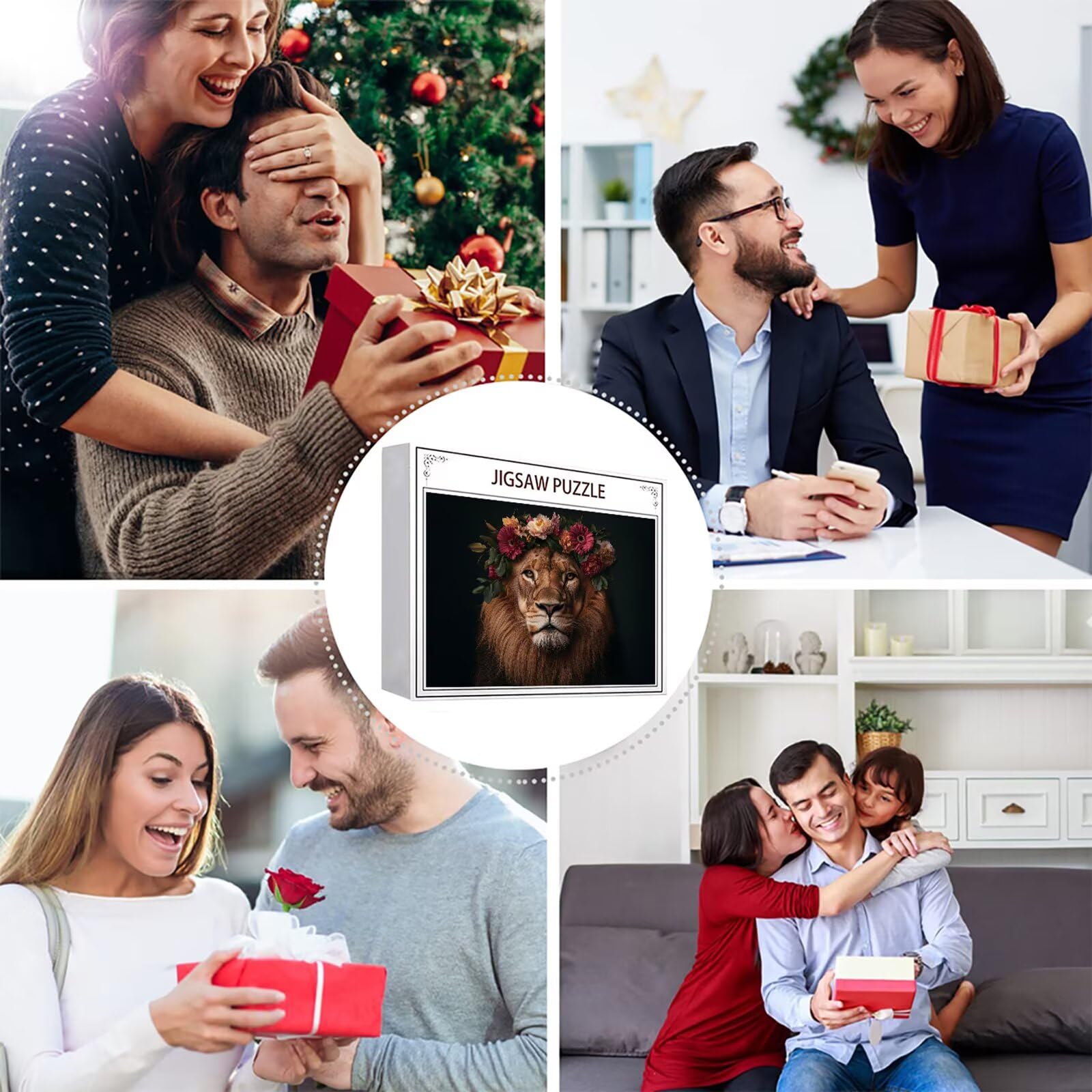 Puzzle 3000 elementów lew puzzle dla dorosłych korona 122 x 81 cm unikalne rzemiosło klasyczne 3D drewniana układanka do rodzinnych gier biznesowych, układanka zrób to sam do dekoracji ścian domu