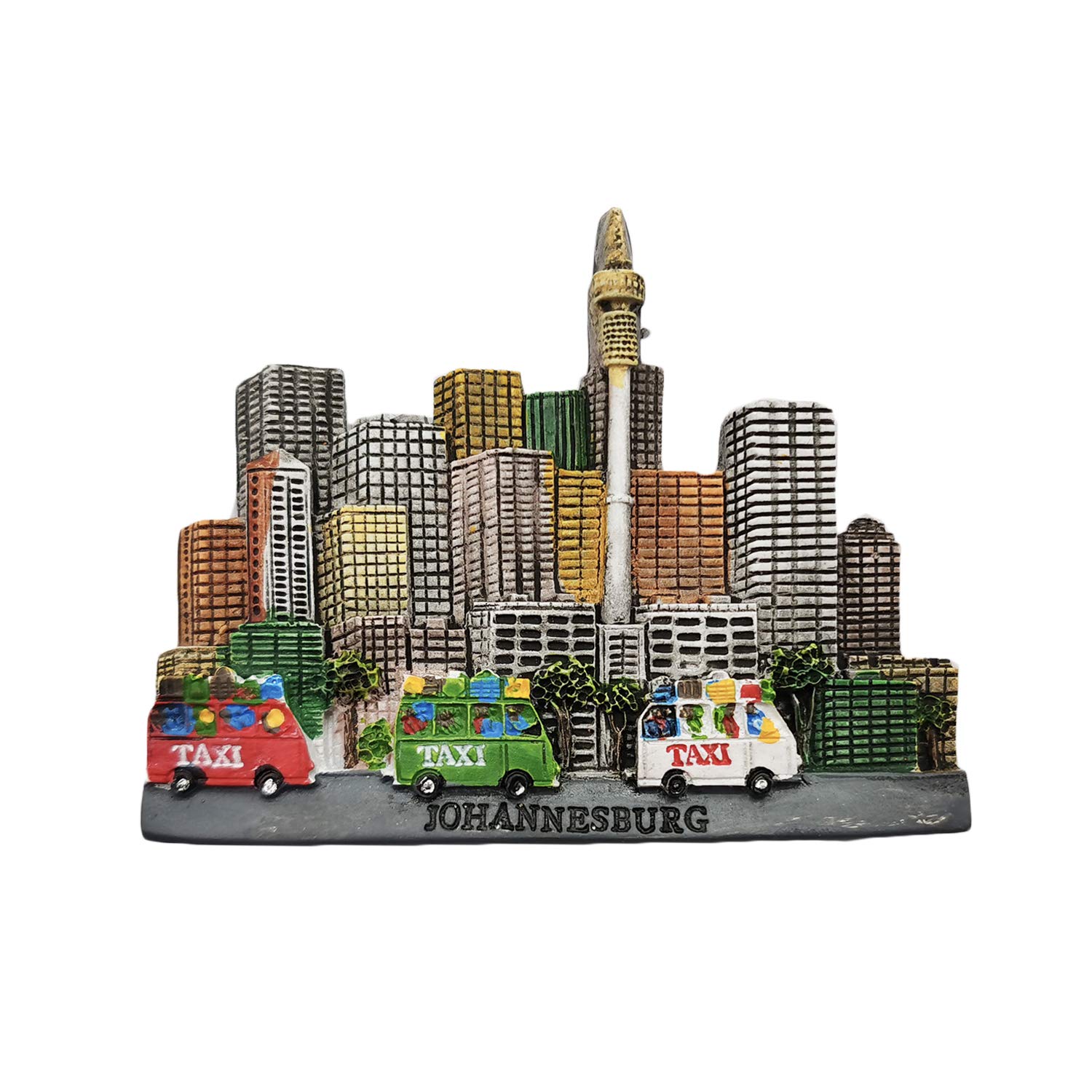 Wedarego Johannesburg South Africa 3D Refrigerator Magnet Souvenirs Handmade Resin Magnetic Stickers Home Kitchen Decoration,Johannesburg Fridge Magnet Collection Gift