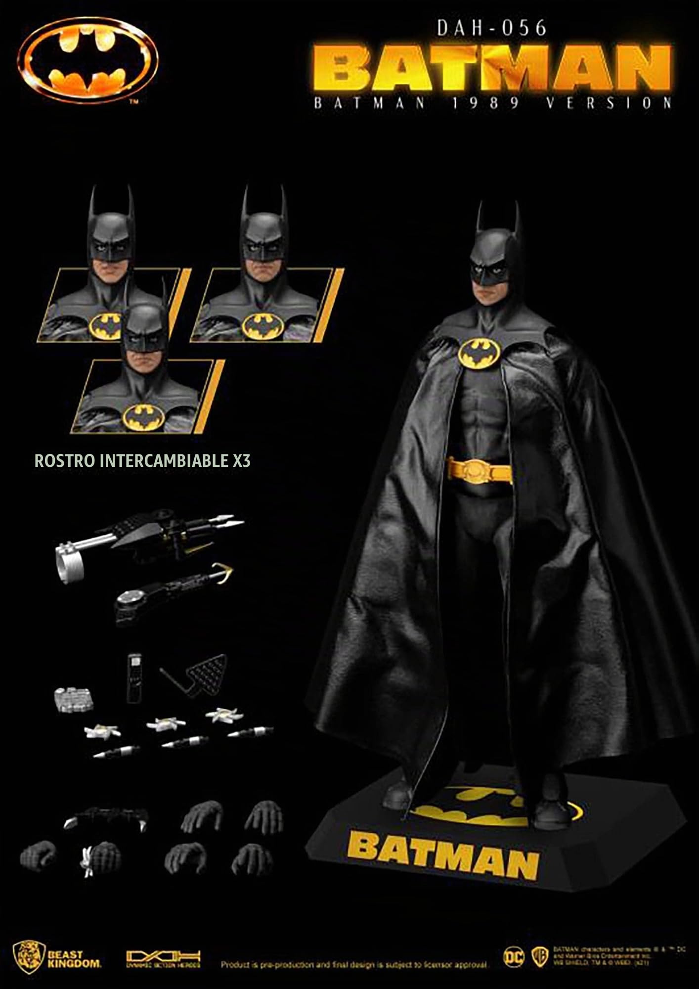 Beast Kingdom - Batman 1989 DAH-056 Dynamic 8-Ction Heroes Batman Action Figure