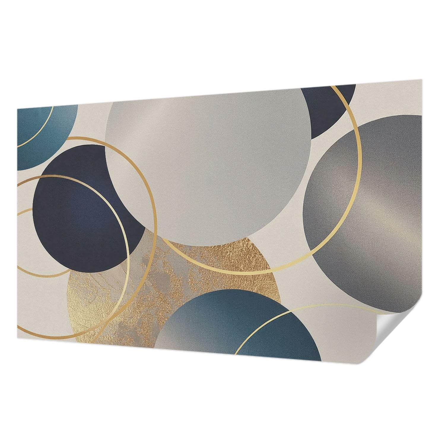 Papier peint adhésif cercles créatifs 416x254 cm Tulup