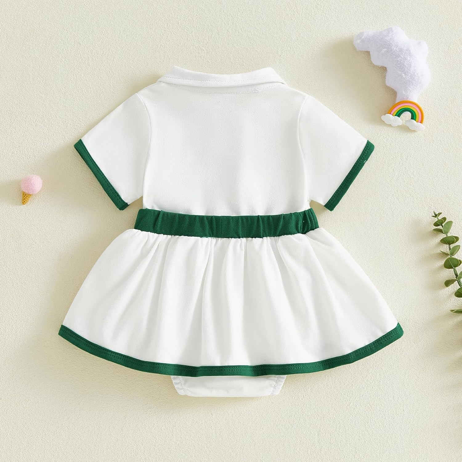 YINGISFITM Newborn Baby Girl Clothes Golf Short Sleeve Romper Dress Infant Onesie A Line Dresses Summer Cute Outfits - Image 6