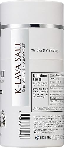 Miniatura 2 de K-LAVA SALT — Sal de bambú número 1 de Corea: original 9x, polvo, 2.47 onzas