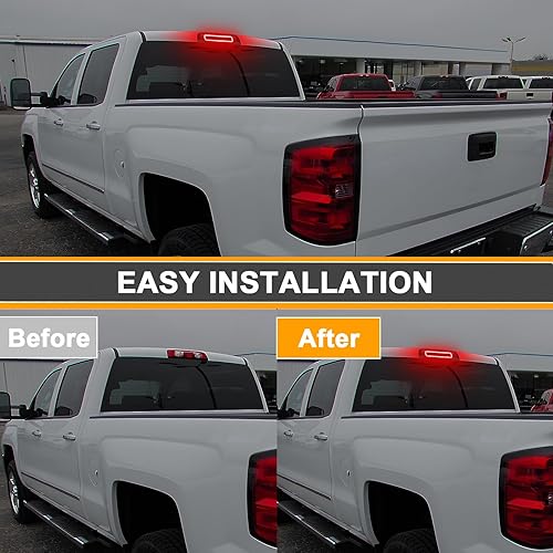 Miniatura 2 de Tercera tercera luz de freno LED compatible con Silverado/para Sierra 1500 1500LD 2500HD 3500HD 2014-2019, montaje de lámpara de luz de carga para