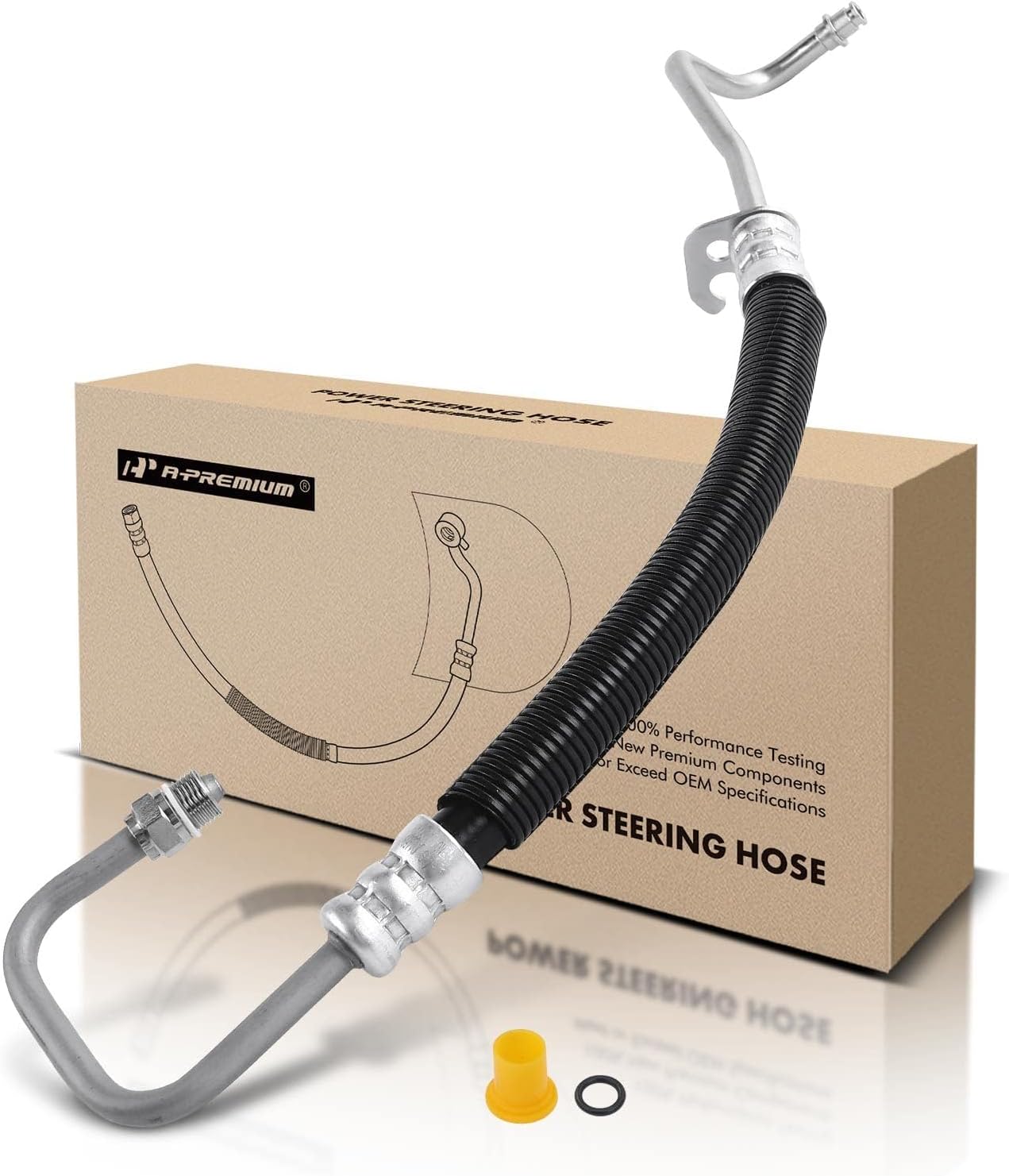 A-Premium Power Steering Pressure Hose Line Assembly Compatible with Ford Explorer 2002-2005 & Mercury Mountaineer 2002-2005, 4.6L, To Gear
