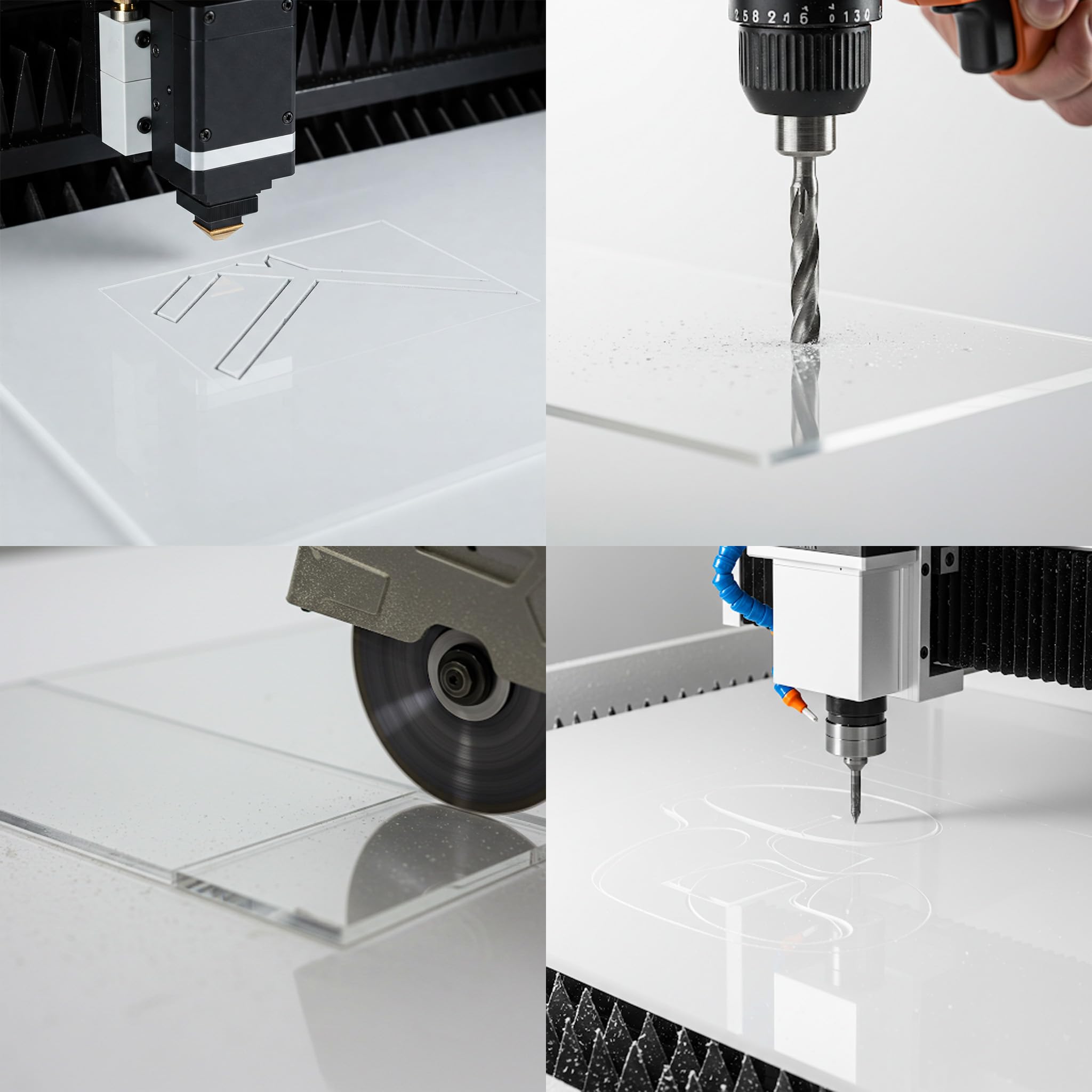 Confezione da 5 pannelli in plexiglass da 20,3 x 20,3 cm, spessore 6 mm, fogli acrilici trasparenti con pellicola protettiva per cornici artistiche, artigianato fai da te, segnaletica, esposizione e