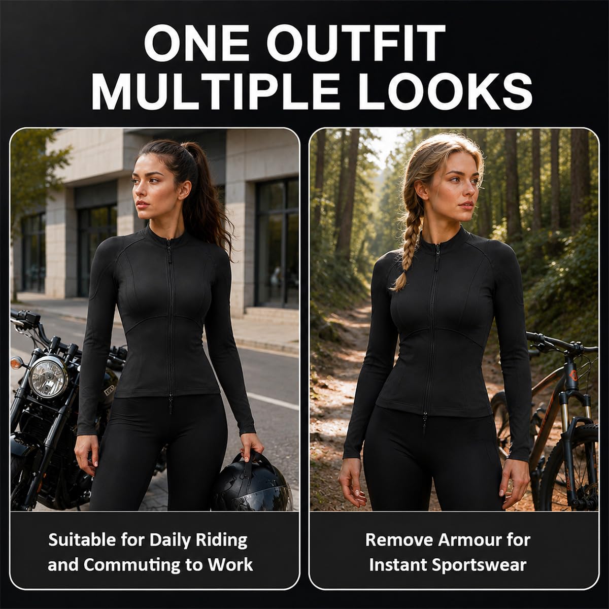 Veste Moto Femme CE avec Protections homologuées pour Voyages à Moto